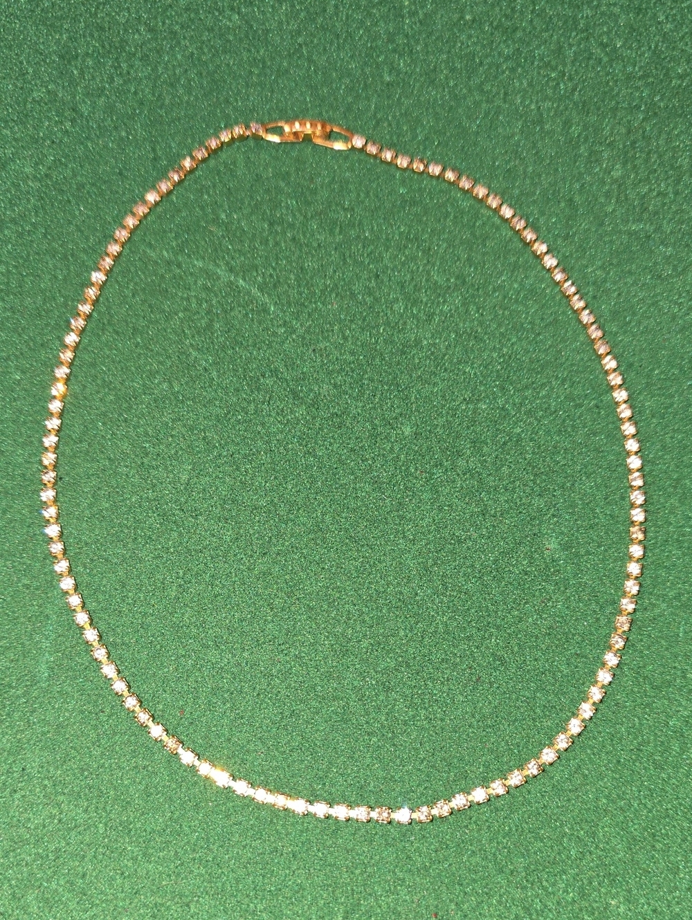 Gold Crystal Tennis Necklace - Women Jewelry